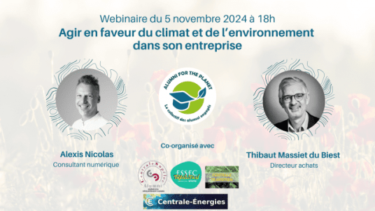 Webinaire - Agir en faveur du climat et de l’environnement dans son entreprise 